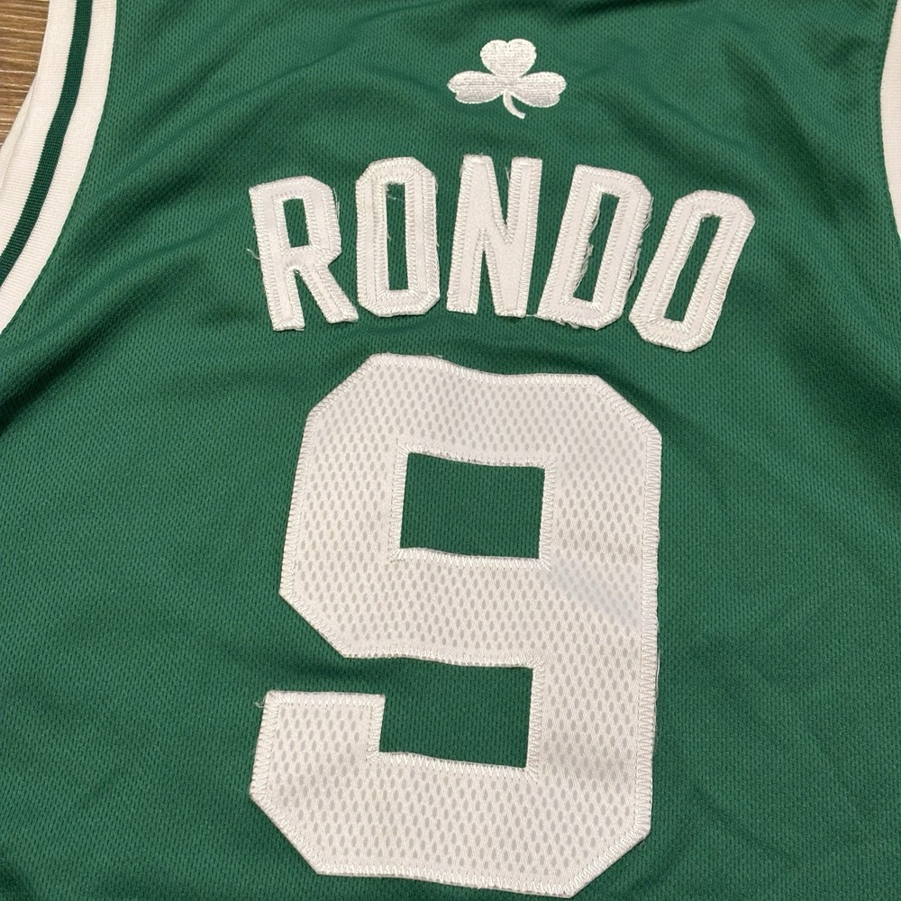 Adidas Swingman Jersey Youth Large +2 Length Rondo Boston Celtics Green Stitched - Picture 7 of 11